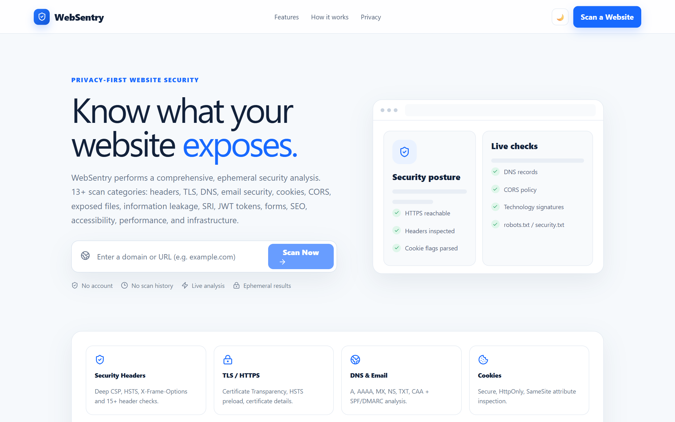 WebSentry real-time live preview